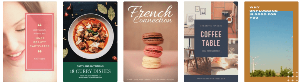 Voorbeelden canva pinterest