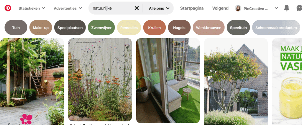 Zoekwoord combinaties na 1 woord Pinterest