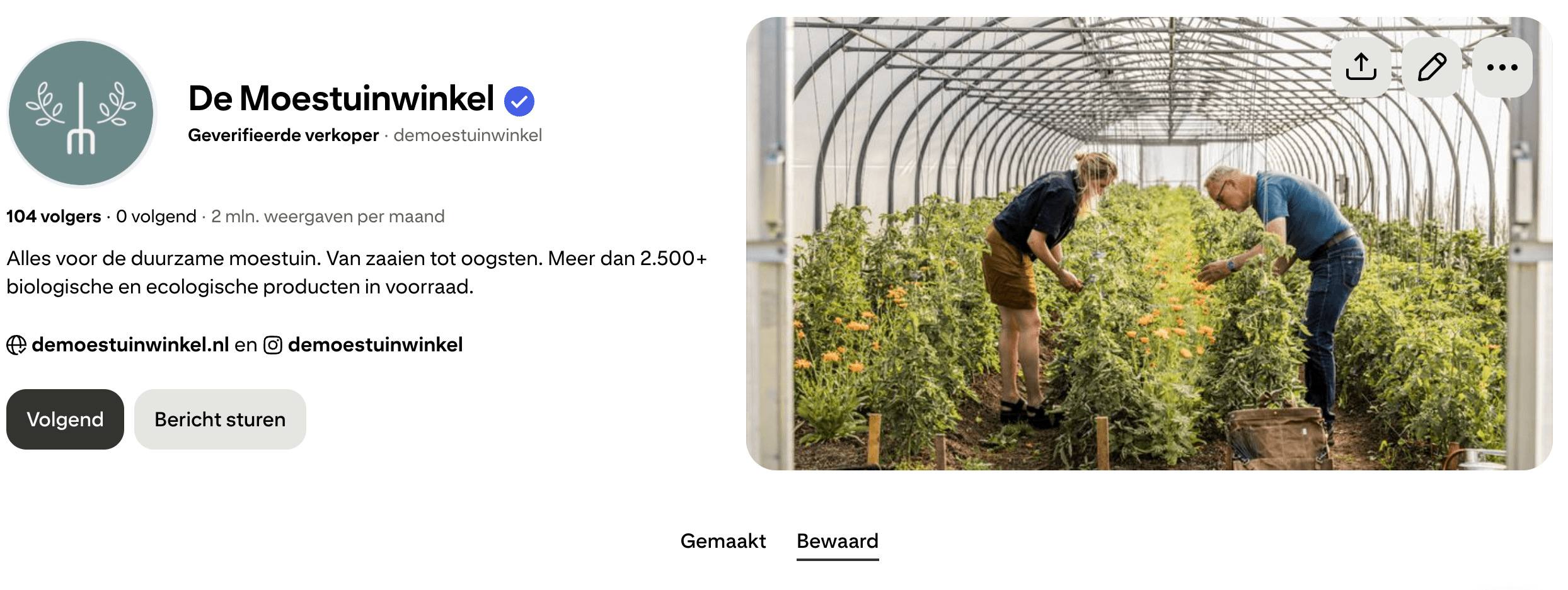 Pinterest voor De Moestuinwinkel - resultaten