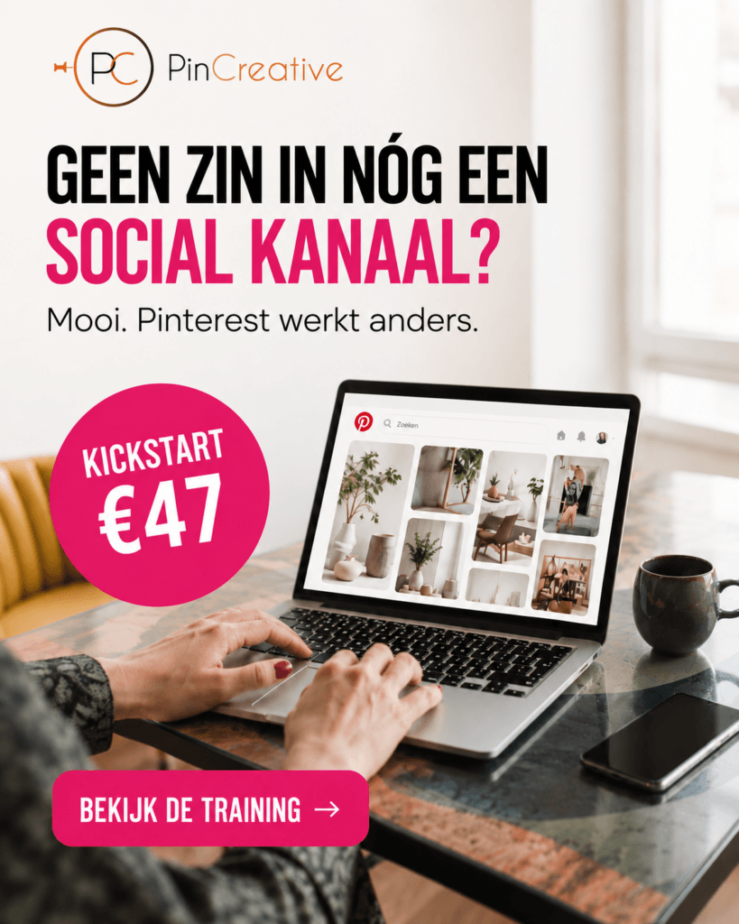 Start met een goede Pinterest marketing strategie - kick start training